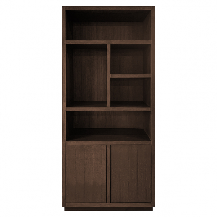 Bibliotecă, Oakura cu 2 uși (maro) [6]