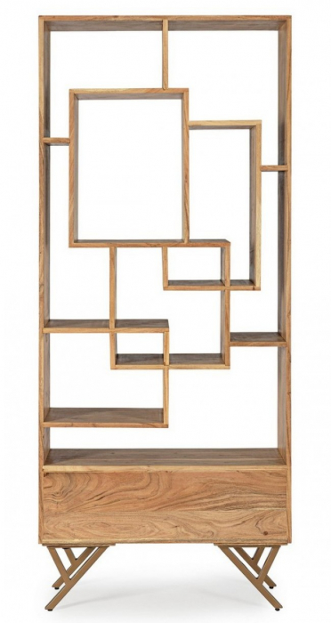 Biblioteca Raida, Lemn, Natur, 80x30x185 [4]