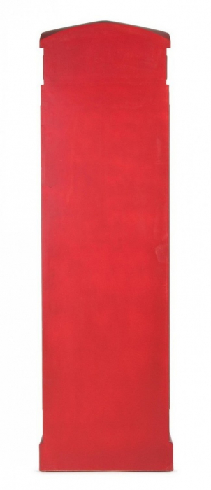 Biblioteca Red Cabin, Lemn, Rosu, 53x51.5x180 [5]