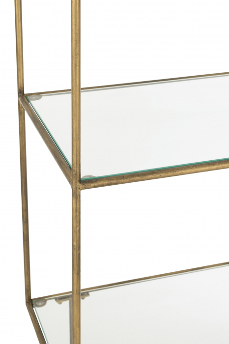 Biblioteca Shelves, Metal, Auriu, 100x40x200 cm [6]
