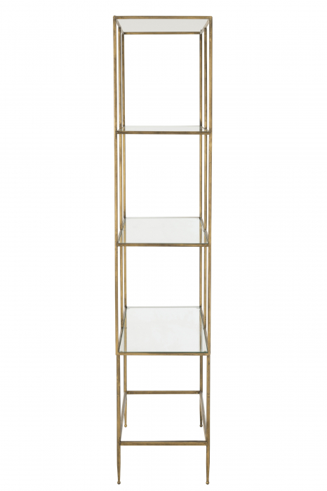 Biblioteca Shelves, Metal, Auriu, 100x40x200 cm [3]