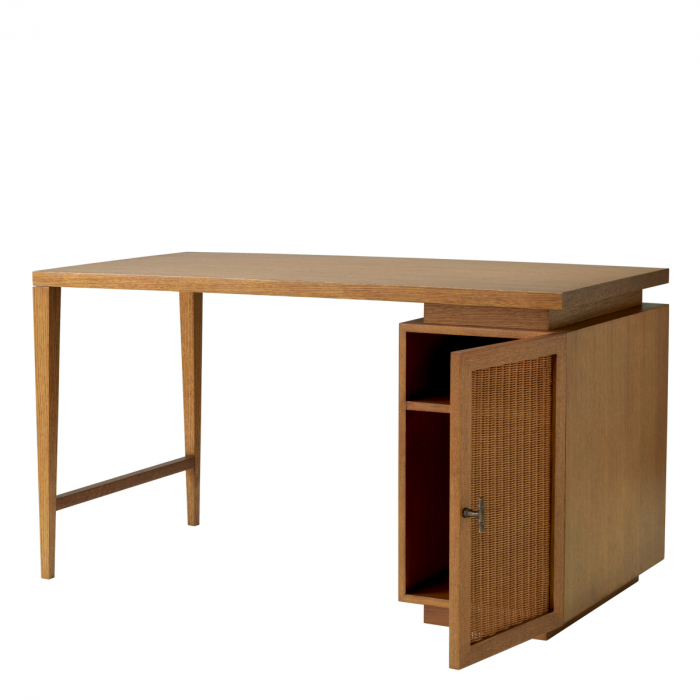 Birou Borchard, furnir stejar caramel, Dimensiuni: W. 140 | D. 73.5 | H. 77.5   [4]