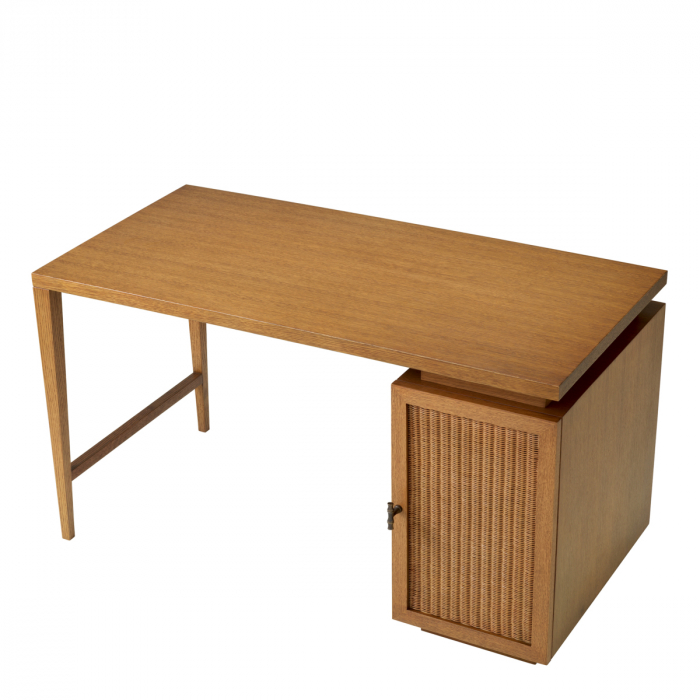 Birou Borchard, furnir stejar caramel, Dimensiuni: W. 140 | D. 73.5 | H. 77.5   [3]