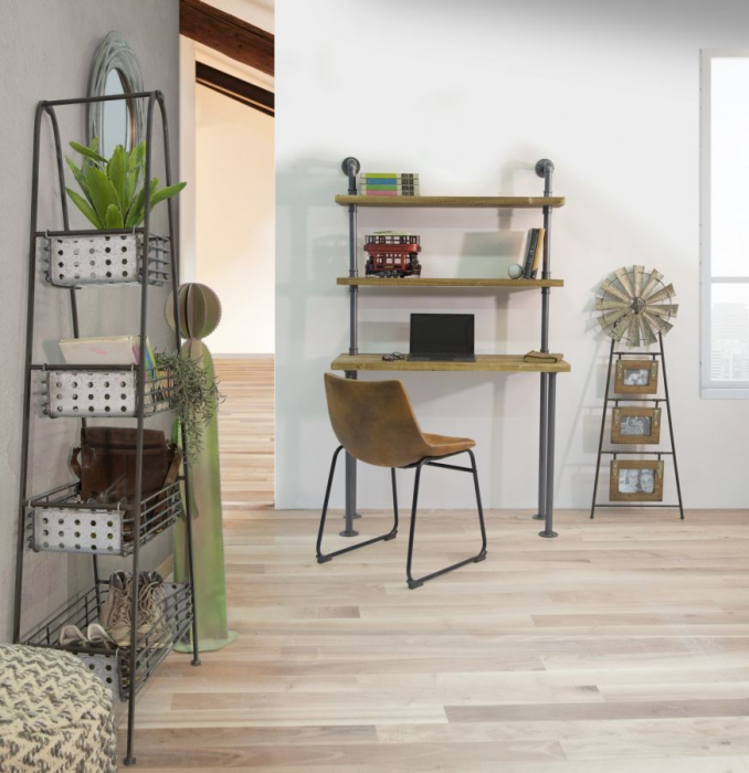 Birou cu raft 2 polite MANHATTAN (cm) 100X45X165,5 [10]