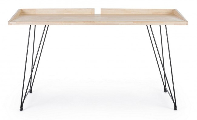 Birou District, Otel/Lemn, Maro, 142x61x78 cm  [3]