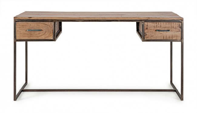 Birou ELMER, lemn, maro, 150x60x77cm [3]