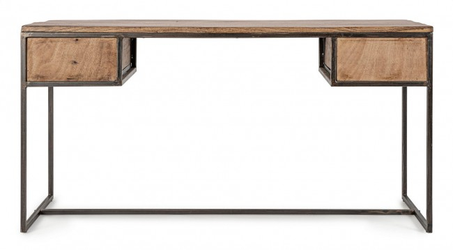 Birou ELMER, lemn, maro, 150x60x77cm [4]
