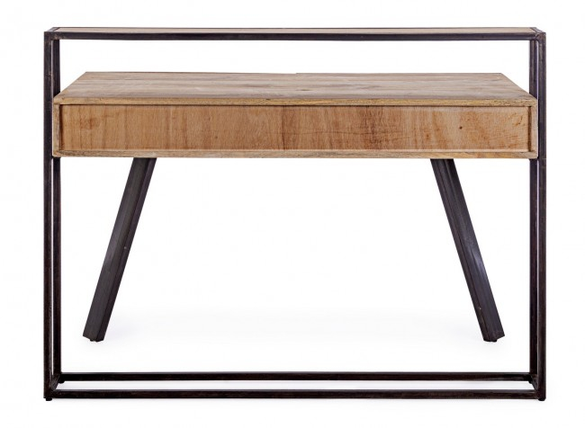 Birou Manchester, Lemn de mango/Otel, Maro, 120x60x92 cm  [3]