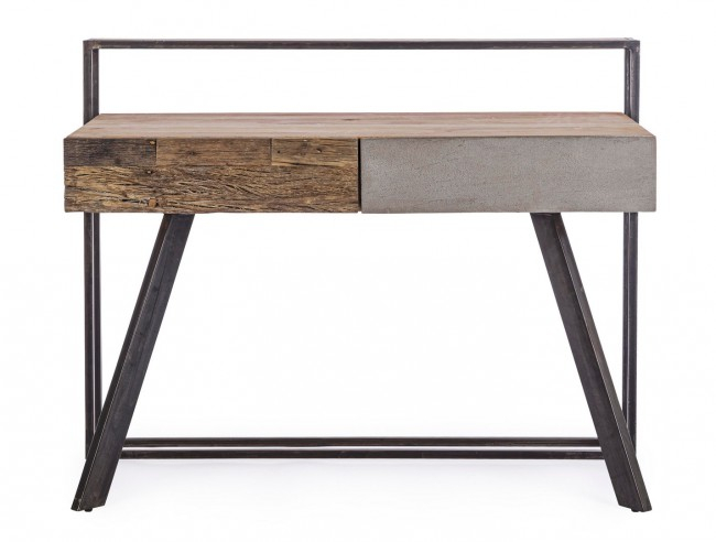 Birou Manchester, Lemn de mango/Otel, Maro, 120x60x92 cm  [2]
