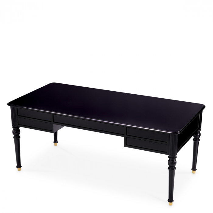 Birou Wimbledon finisaj negru cu ceară, Dims: W. 185 | D. 91 | H. 76.5  (CM) [5]