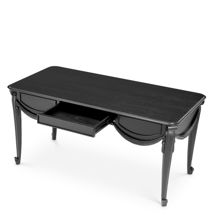 Birou Zafiro clasic negru |W. 160 | D. 88 | H. 77 cm [3]