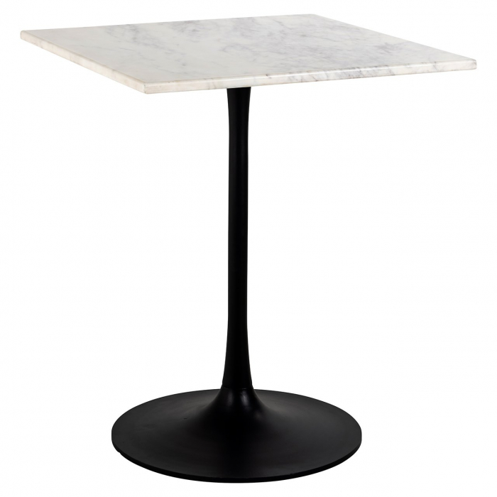 Bistro table Carlten white square (Black white)