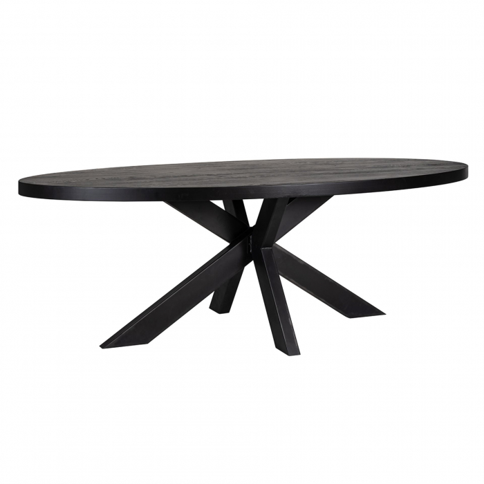 Blat masa Watson, Lemn, Negru, 6x235x110 cm lotusland.ro imagine noua elgreco.ro