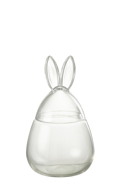 Bol cu capac, Iepure, Sticlă Transparent S [1]