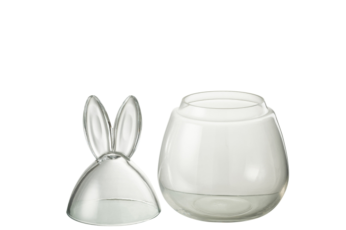 Bol cu capac, Iepure, Sticlă Transparent S [2]