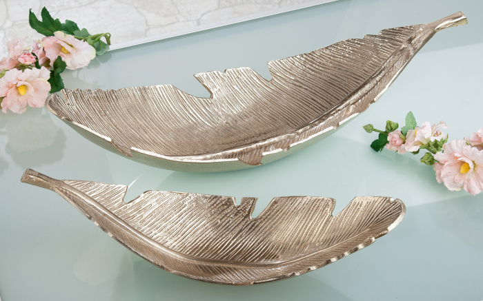 Bol decorativ Nostro, Aluminiu, Auriu, 62x21.5 cm [3]