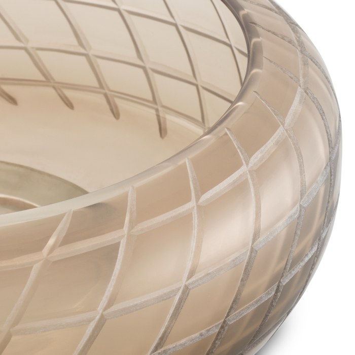 Bol din sticla Tarano mat culoare nisip |Ø 40 | H. 11 cm  [4]