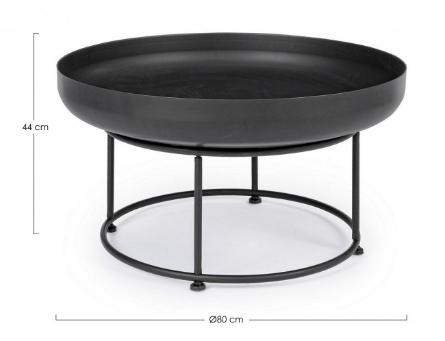 Bol pentru foc EFESTO, metal, negru, 80x44cm [2]