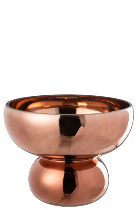 Bol rotunjit din sticlă, maro, L 23| W 23| H 17.5 cm [2]