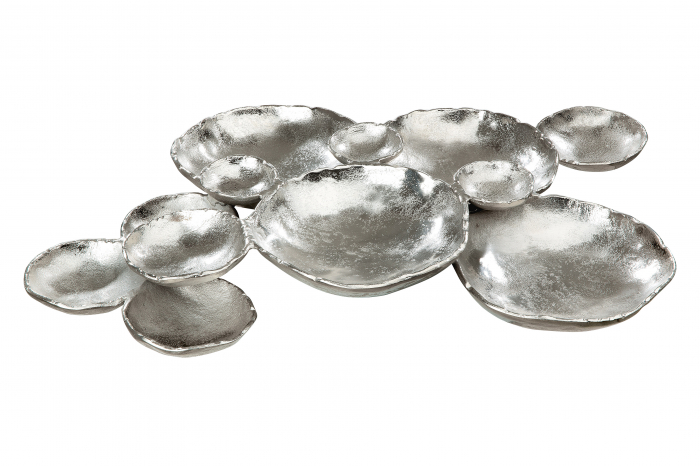 Boluri decorative Multiple, Aluminiu, Argintiu, 75x8x58 cm [2]