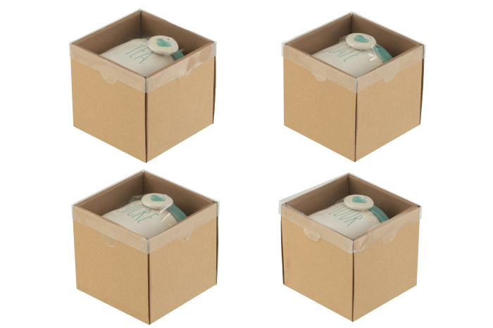 Borcan depozitare faina/zahăr/cafea/ceai, ceramică alb/albastru, Ass4 [5]