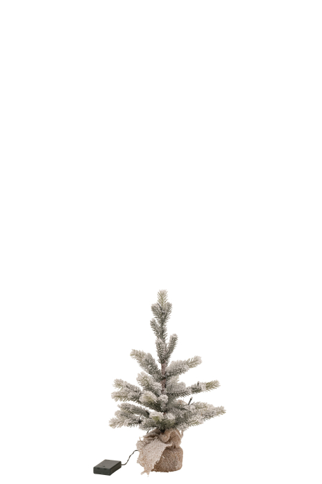 Brad de Craciun artificial LED, Material sintetic, Verde, 25x25x50 [1]