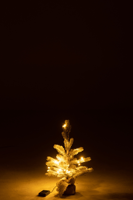 Brad de Craciun artificial LED, Material sintetic, Verde, 25x25x50 [3]