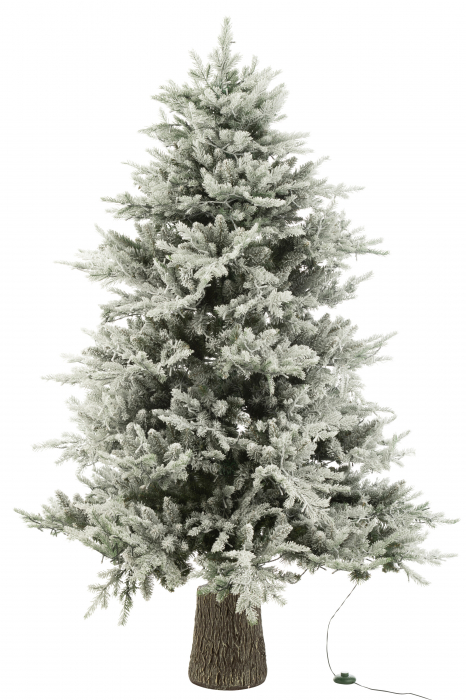 Brad de Craciun cu zapada, 3000 Lumini Led, Plastic, Alb [2]