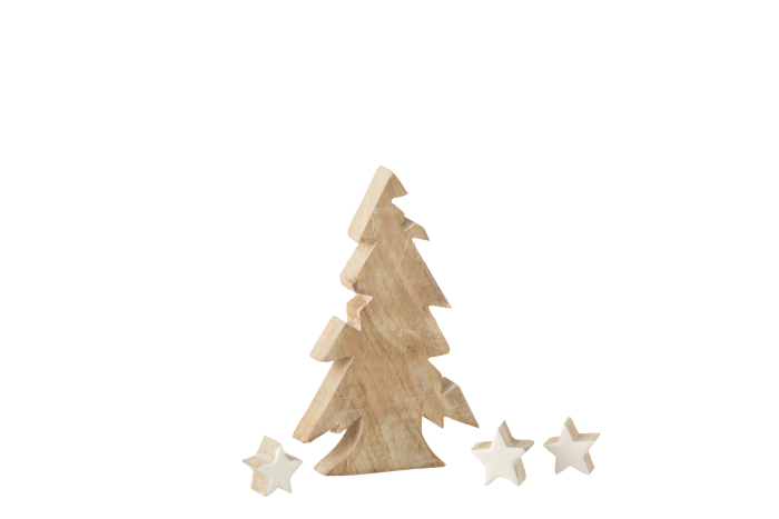 Bradut, Lemn, Alb, 12x3x20 [2]