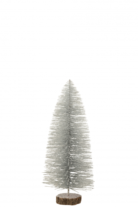 Bradut, Plastic, Argintiu, 16x16x38 cm