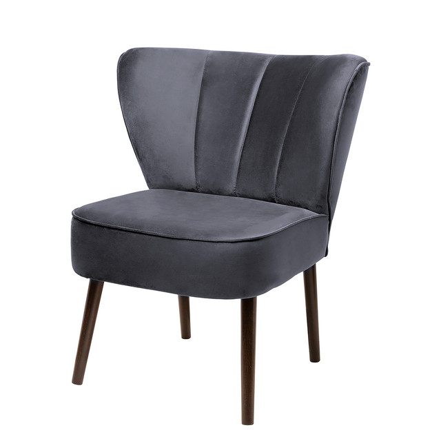 BRADY scaun, velvet, cream h. 76 cm, cu 67 cm, inaltimea spatarului 42 cm