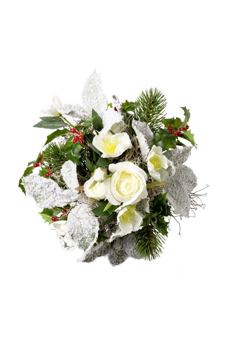 Buchet artificial Talin, Fibre artificiale, Multicolor, 31x27 cm [2]