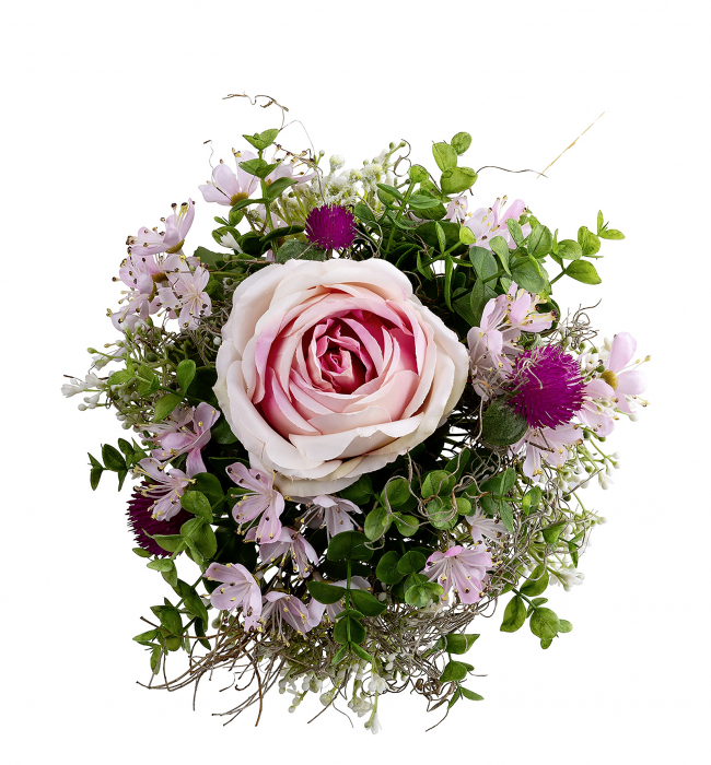 Buchet artificial TESSA, Fibre sintetice, Multicolor, 25x25 cm [3]