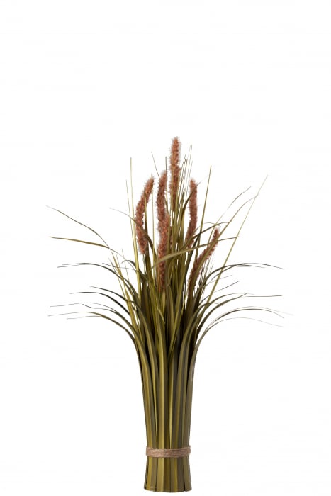 Buchet iarba artificial, Plastic, Maro, 40x40x62 cm