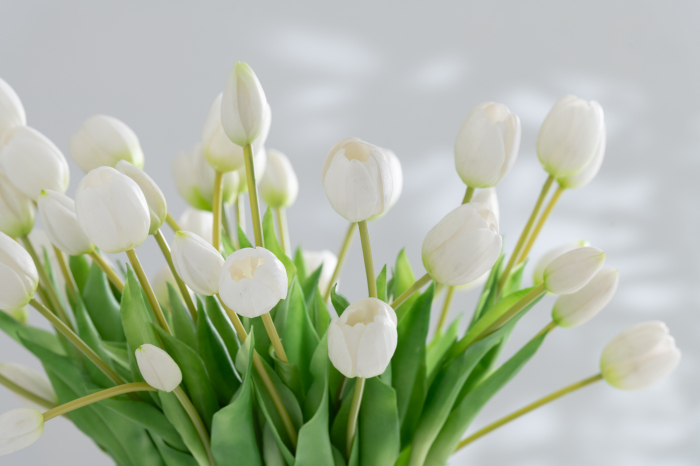 Buchet plante artificiale, Material sintetic, Alb , 12.5x9x31.5 [4]