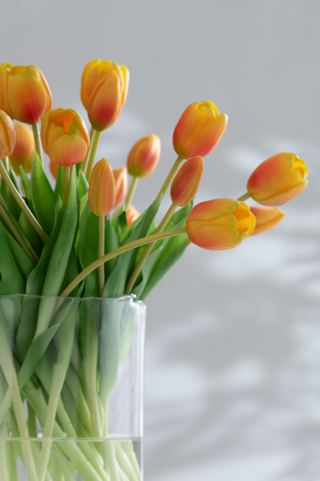 Buchet plante artificiale, Material sintetic, Portocaliu, 12.5x9x31.5 [3]