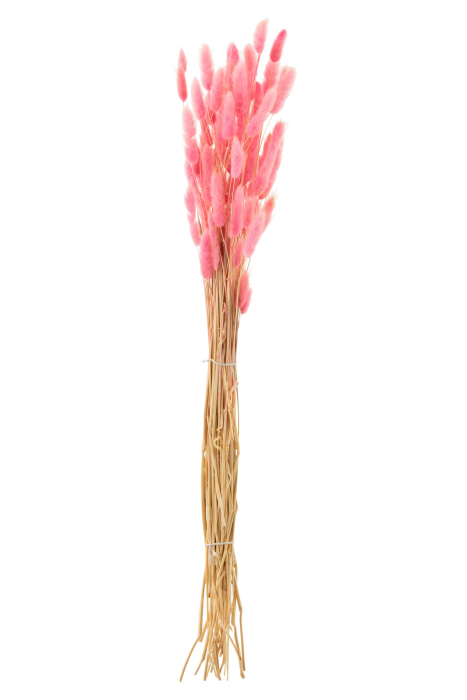 Buchet plante uscate, Fibre naturale, Roz, 82x15x3 [1]