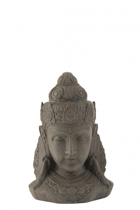 Buddha, Compozit, Gri, 29x23x44 cm