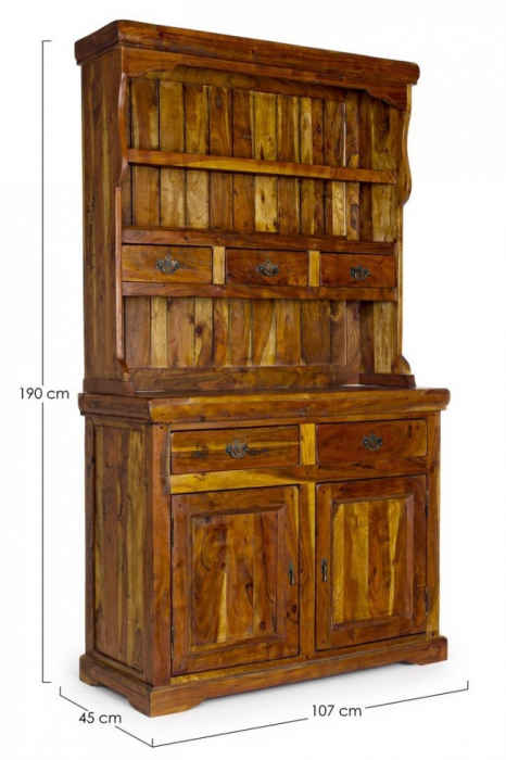Bufet Chateaux, Lemn, Natural, 107x45x190 [2]