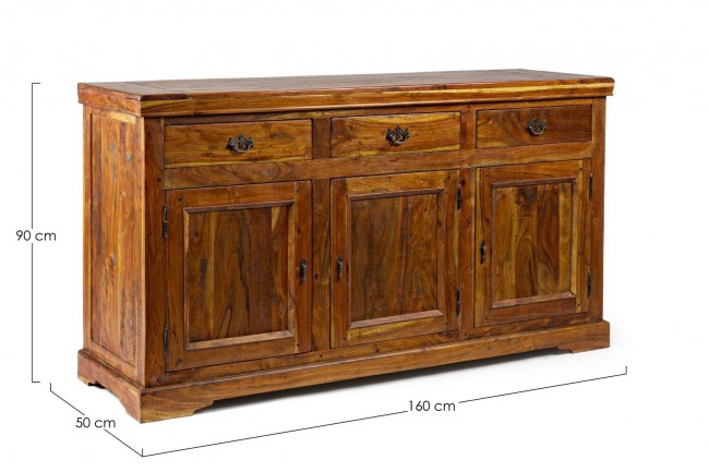 Bufet Chateaux, Lemn salcam indian, Natural, 160x50x90 [2]