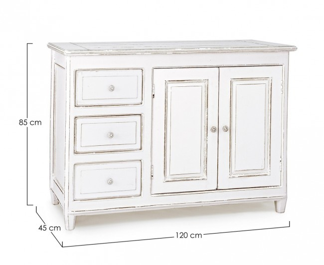 Bufet Colette, Lemn, Alb, 120x45x85 [2]