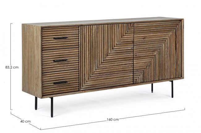 Bufet Darsey, Lemn de mango, Maro, 160x40x83.2 cm  [2]