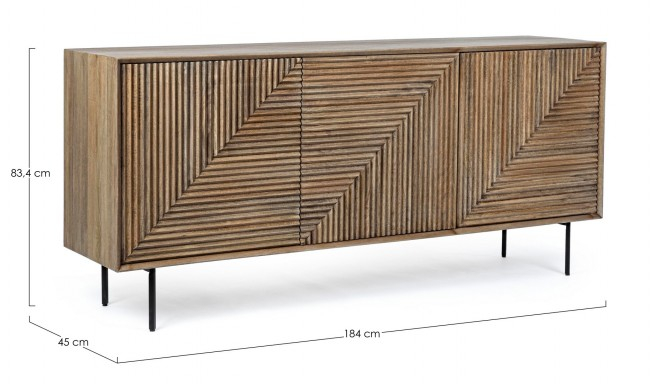 Bufet Darsey, Lemn de mango, Maro, 184x45x83.4 cm  [2]