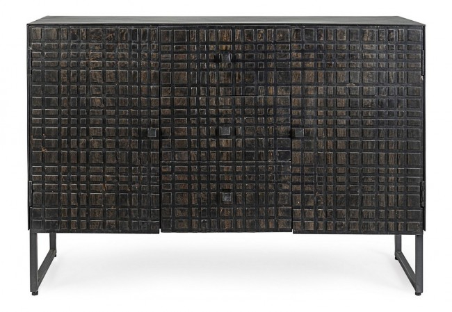 Bufet Dorset, Metal, Negru, 120x38x85 [3]