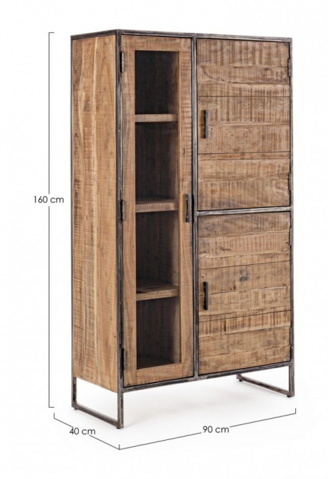 Bufet Elmer, Lemn, Natur, 90x40x160 [2]