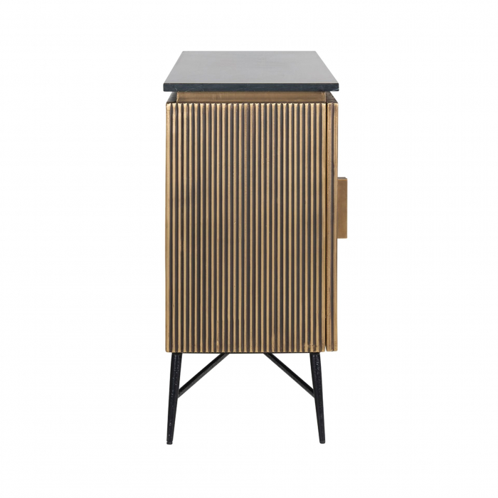 Bufet Ironville, Alama/Marmura/Fier, Maro, 80x160x40 cm [3]