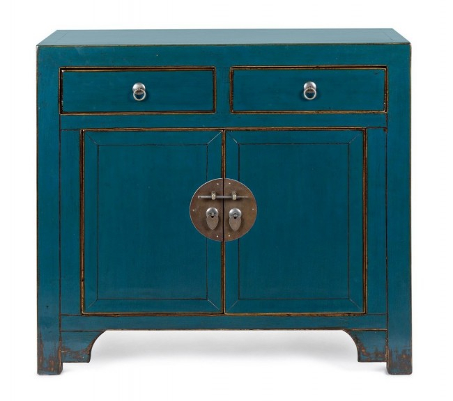 Bufet Jinan, Lemn, Albastru, 91x43x85 [3]