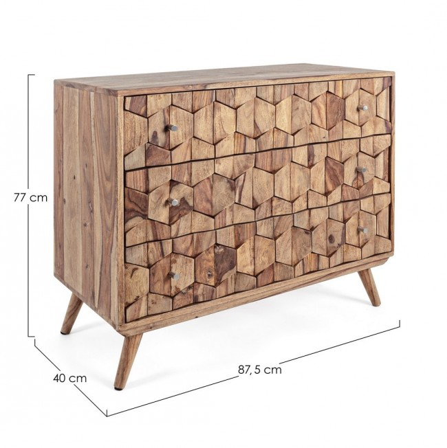 Bufet KANT, lemn, maro, 87.5x40x77cm [2]