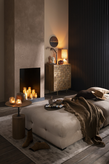 Bufet, Nino, Metal/Lemn Mango Natur/Auriu [1]