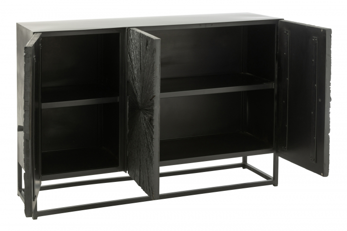 Bufet, Shanil, Lemn/Metal, Negru, 120 cm [9]